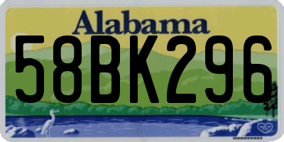 AL license plate 58BK296