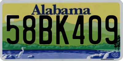 AL license plate 58BK409