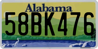 AL license plate 58BK476