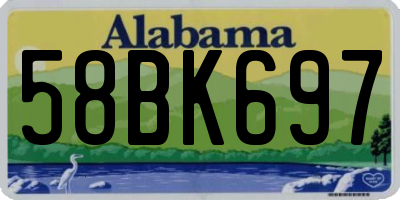 AL license plate 58BK697