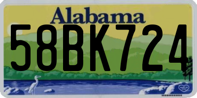 AL license plate 58BK724