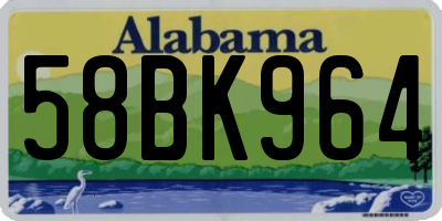 AL license plate 58BK964