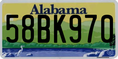 AL license plate 58BK970