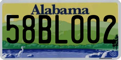 AL license plate 58BL002