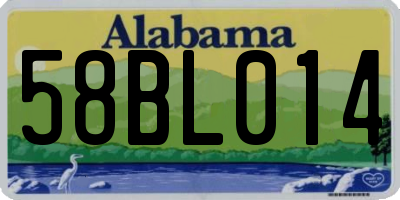 AL license plate 58BL014