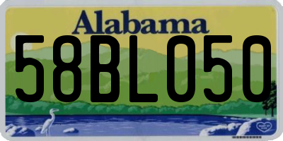 AL license plate 58BL050