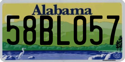 AL license plate 58BL057