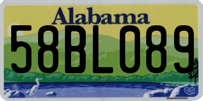AL license plate 58BL089
