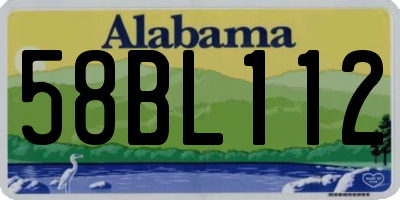 AL license plate 58BL112