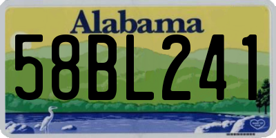 AL license plate 58BL241