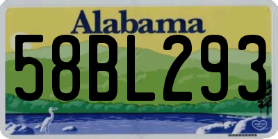 AL license plate 58BL293