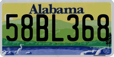AL license plate 58BL368