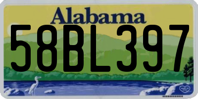 AL license plate 58BL397