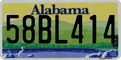 AL license plate 58BL414