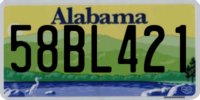 AL license plate 58BL421
