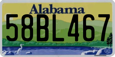 AL license plate 58BL467