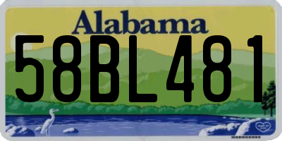 AL license plate 58BL481