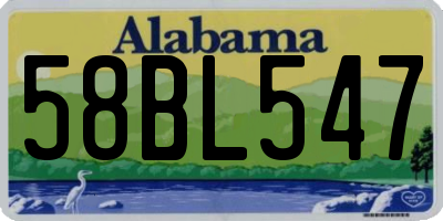 AL license plate 58BL547