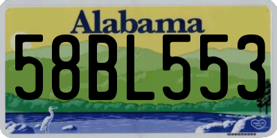 AL license plate 58BL553