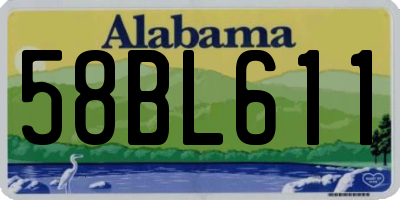 AL license plate 58BL611