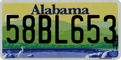 AL license plate 58BL653