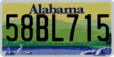 AL license plate 58BL715