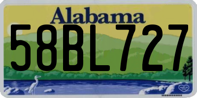 AL license plate 58BL727