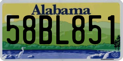 AL license plate 58BL851
