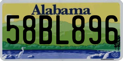 AL license plate 58BL896