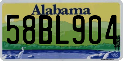 AL license plate 58BL904