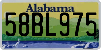 AL license plate 58BL975