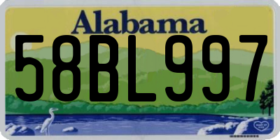 AL license plate 58BL997