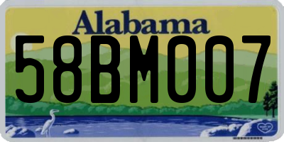 AL license plate 58BM007