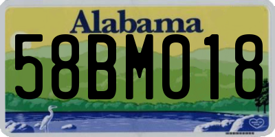 AL license plate 58BM018