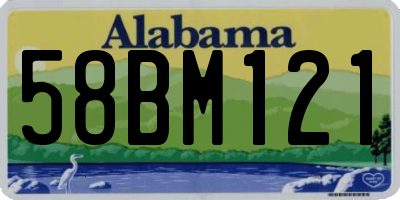 AL license plate 58BM121