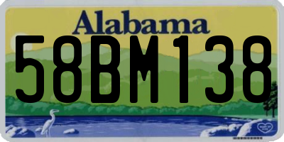 AL license plate 58BM138