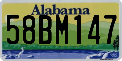 AL license plate 58BM147
