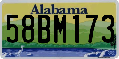 AL license plate 58BM173