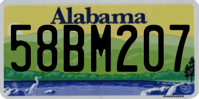 AL license plate 58BM207