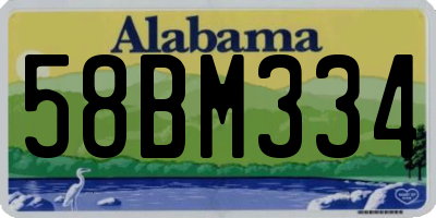 AL license plate 58BM334