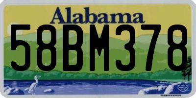 AL license plate 58BM378