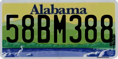AL license plate 58BM388