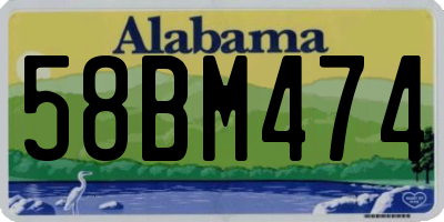 AL license plate 58BM474