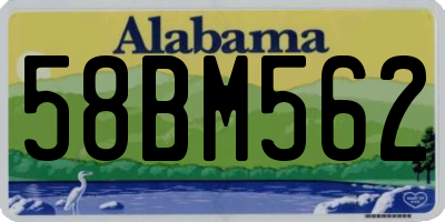 AL license plate 58BM562