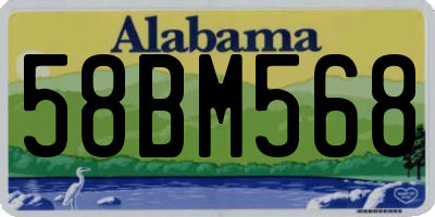 AL license plate 58BM568