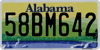AL license plate 58BM642