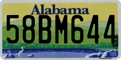 AL license plate 58BM644