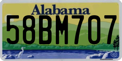 AL license plate 58BM707