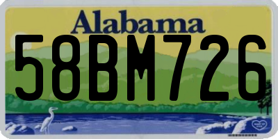 AL license plate 58BM726