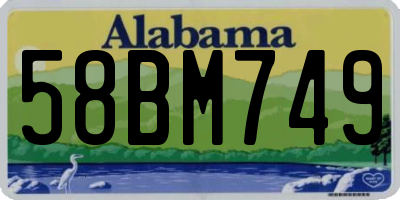AL license plate 58BM749